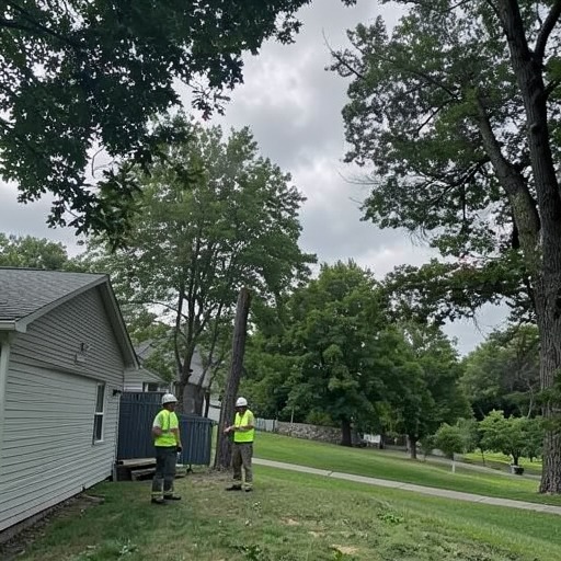 Emergency storm damage tree removal on property in Saint Paul Minnesota
