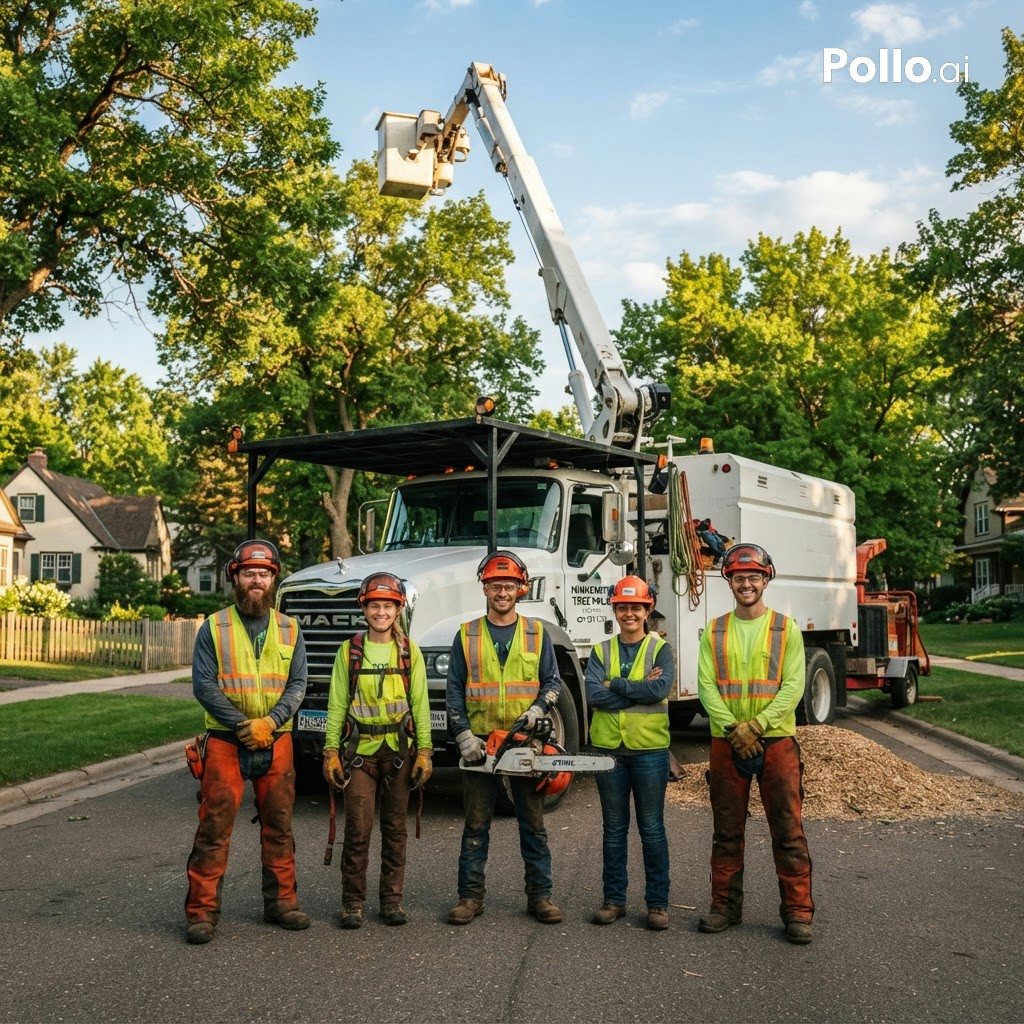 S&Y Tree Services professional crew standing in front of equipment in Minnesota